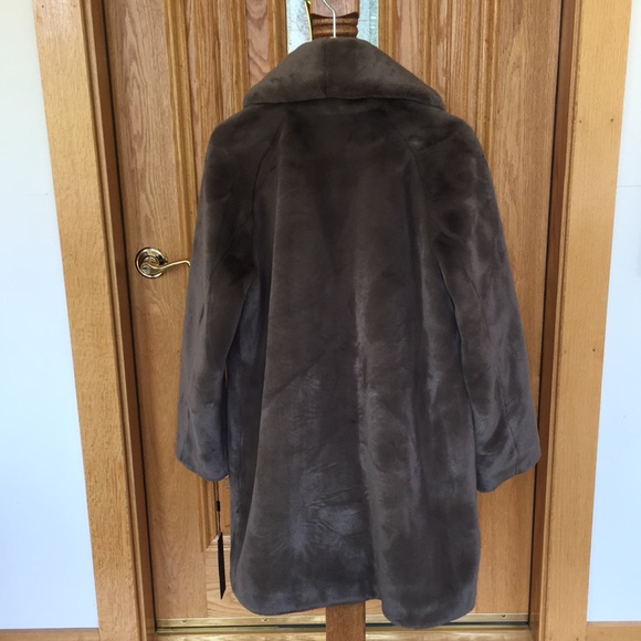 NWT Donna Karan New York faux fur coat size S - Picture 2 of 12